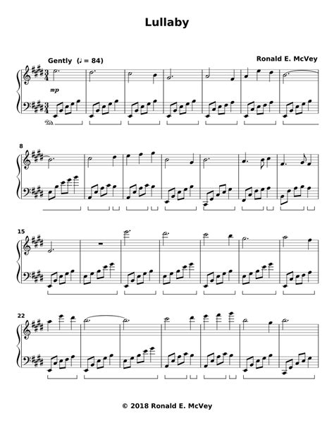  Lullabye (score And Parts) by Kenji Bunch